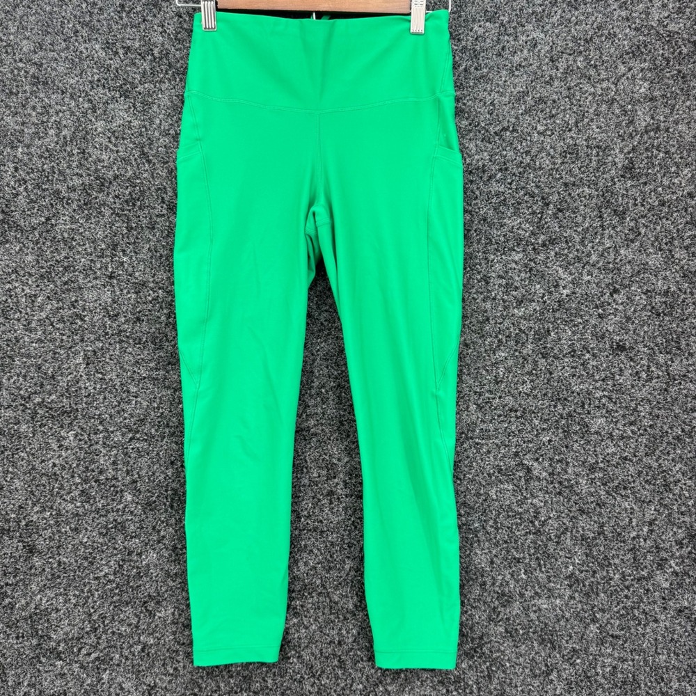 Athleta Interval Stash 7/8 Tight Green High Rise Leggings Small Petite SP